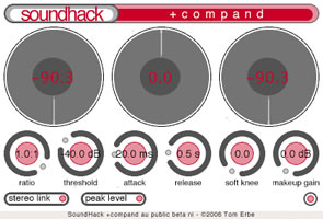 compand is a combined compressor/expander plugin. It has a soft-knee ...