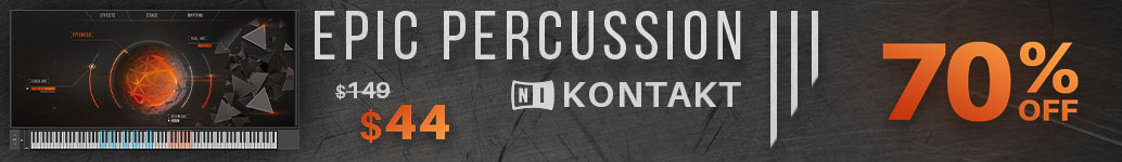 Epic Percussion 3 Kontakt Library is $44 instead of $149