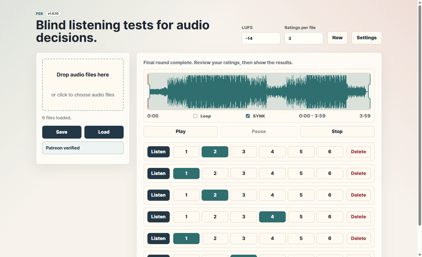 Noisebud Releases PER v1.6.10 - Free Blind Listening Test App for macOS and Windows