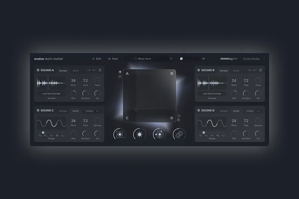Excite Audio Releases Evolve Dark Matter - Sample-Based Synthesizer for Dark Electronic Production