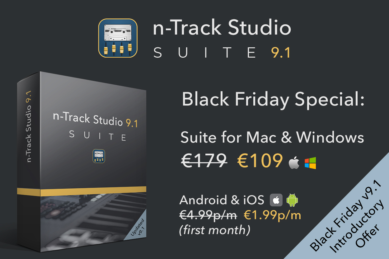 n-Track Studio updated to  for iOS, Android, Mac & Windows incl. Loop  Browser (40% off for Black Friday)