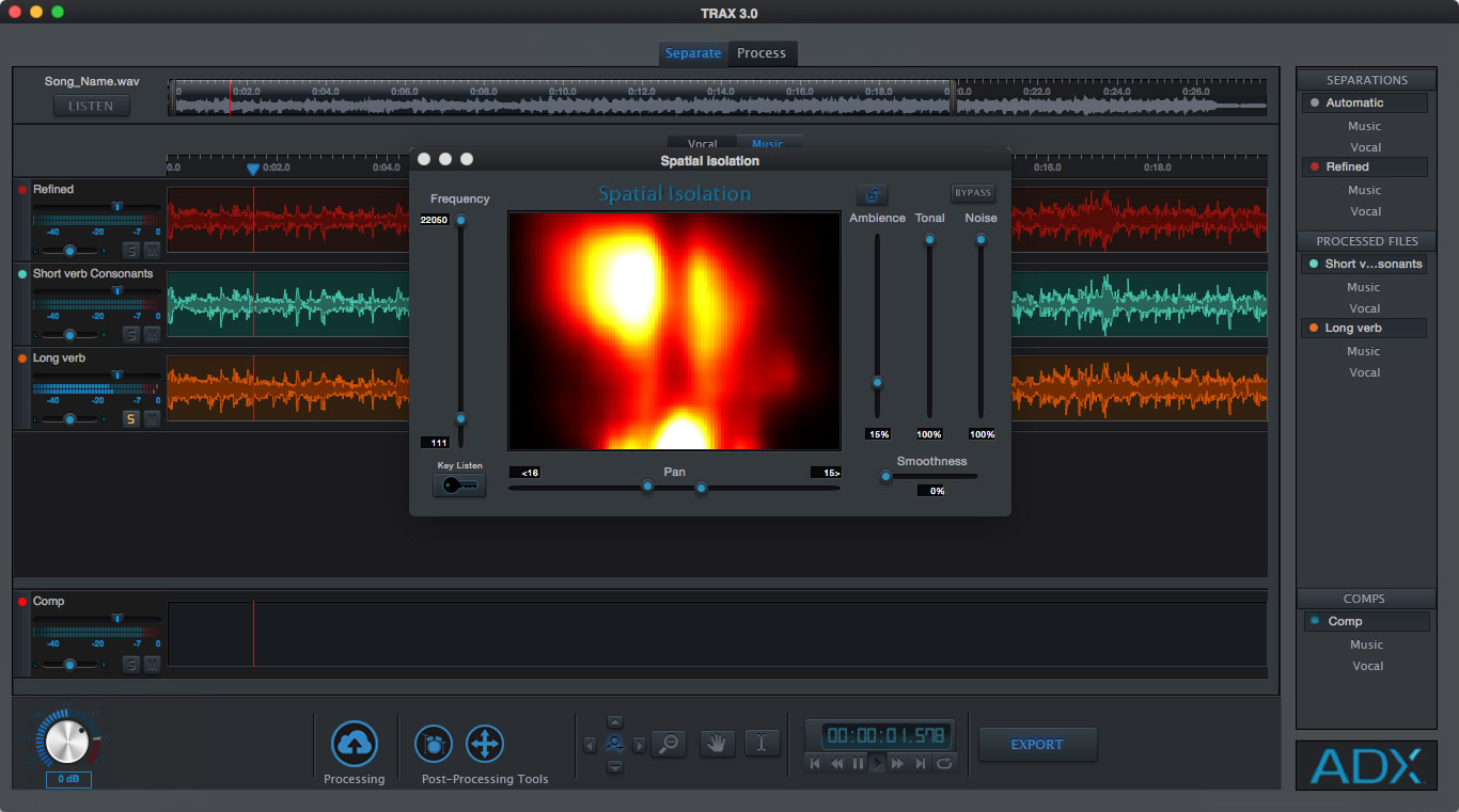 Adx Trax Pro 3 Sp By Audionamix Spectral Audio Editor Application