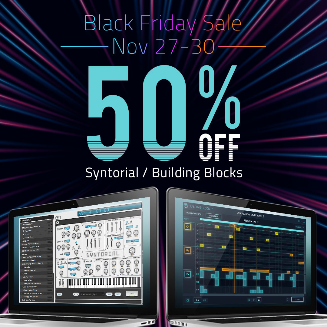 Audible Genius Black Friday Sale 50 off Syntorial and Building Blocks