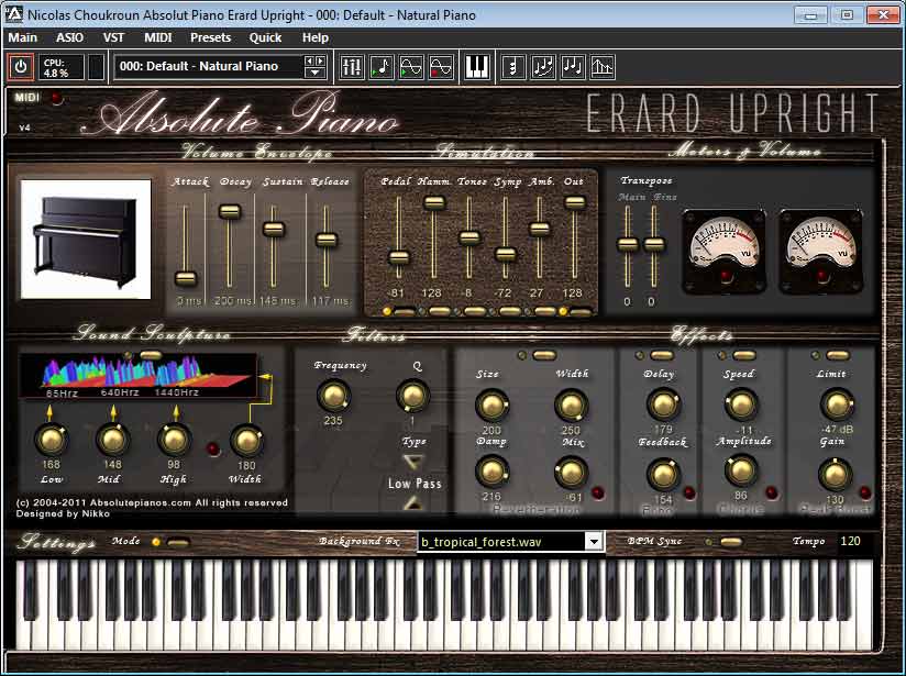 Absolute Piano Virtual Erard Upright By Nikkoid Piano Keys Vst