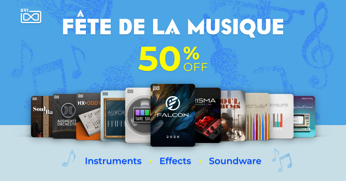 UVI celebrates music and summer: get 50% off a selection of products