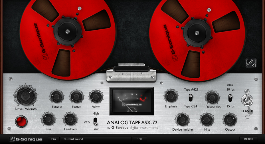 Analog Tape ASX-72 by G-Sonique - Tape Plugin VST