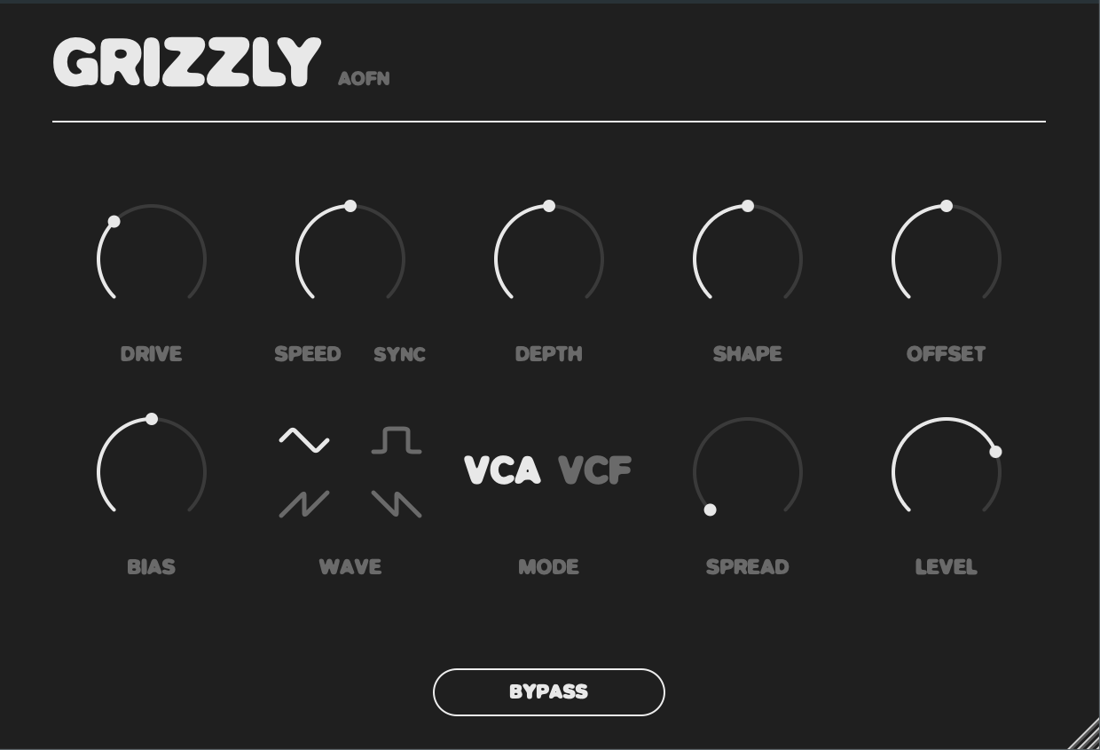 AOFN Audio Releases Grizzly - Free Stereo Modulation Effect based on the Gristleizer Pedal (VST3 & AU)