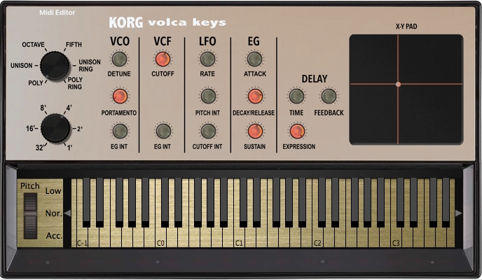 Korg Volca Keys MIDI Editor / Controller -VST / Standalone- by 
