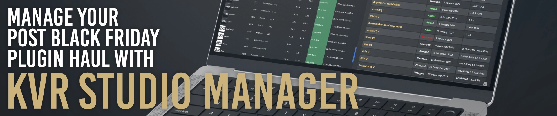 How to Manage Your Post-Black Friday Plugin Haul with KVR Studio Manager