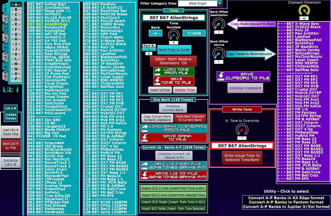 Zen-Core Editor-Librarian for Roland AX-Edge - Fantom - JupiterX