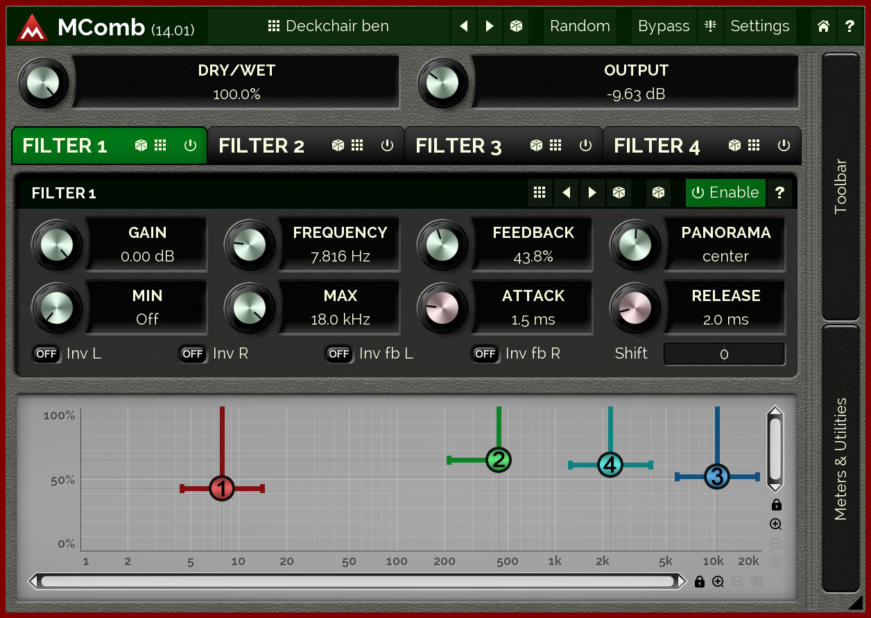MComb By MeldaProduction Comb Filter Plugin VST VST Audio Unit AAX