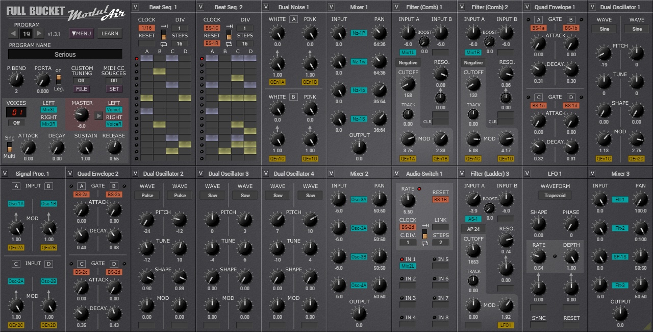 ModulAir by Full Bucket Music - Synth (Modular) Plugin VST VST3 Audio Unit