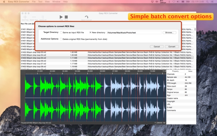 Easy REX Converter by Audio Helper Project - REX Converter Application