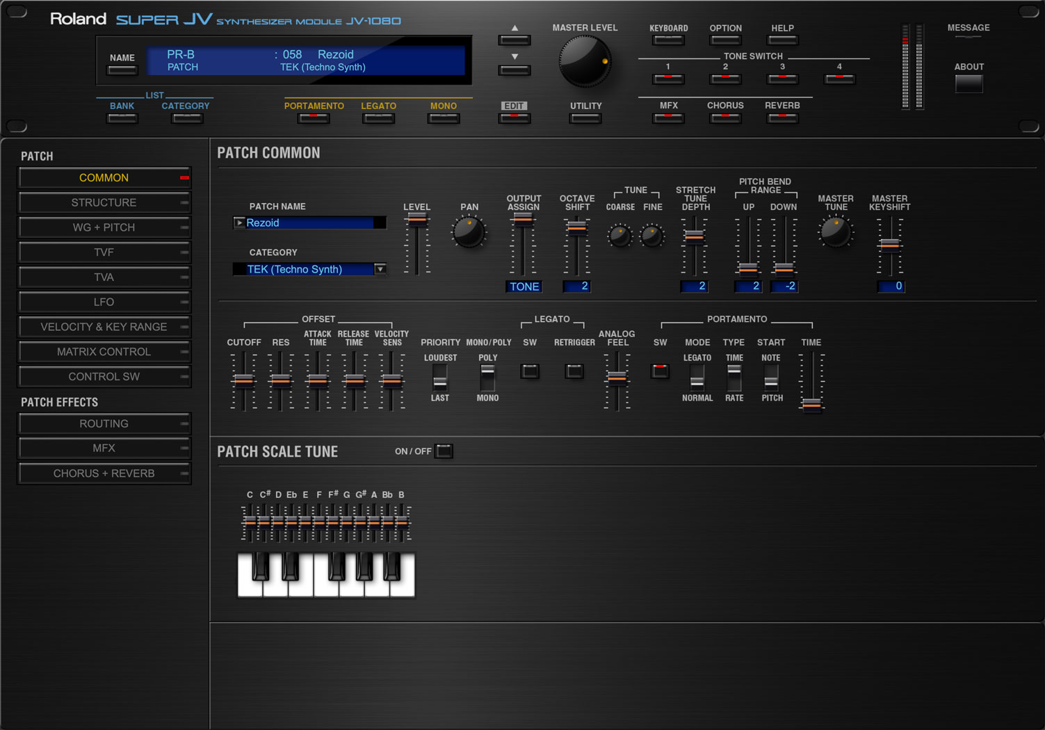 JV-1080 by Roland - Synth Plugin VST VST3 Audio Unit AAX