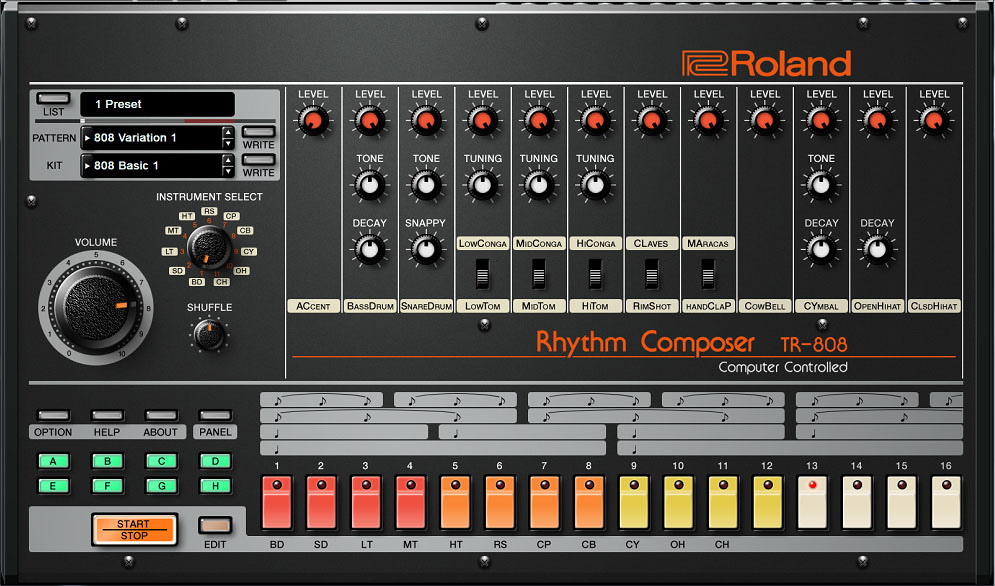 Roland Cloud updated to v5.1 - TR-808 Software Rhythm Composer