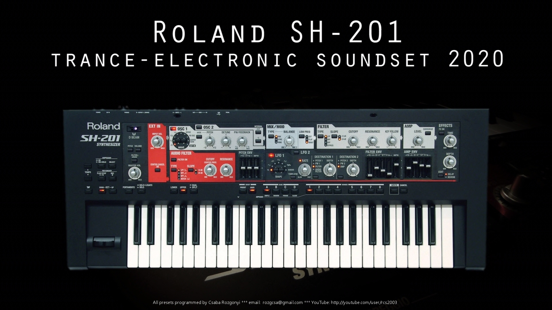 Trance/Electronic Soundset Vol 1. for Roland SH-201 by RCSSound - Roland  SH-201 soundset