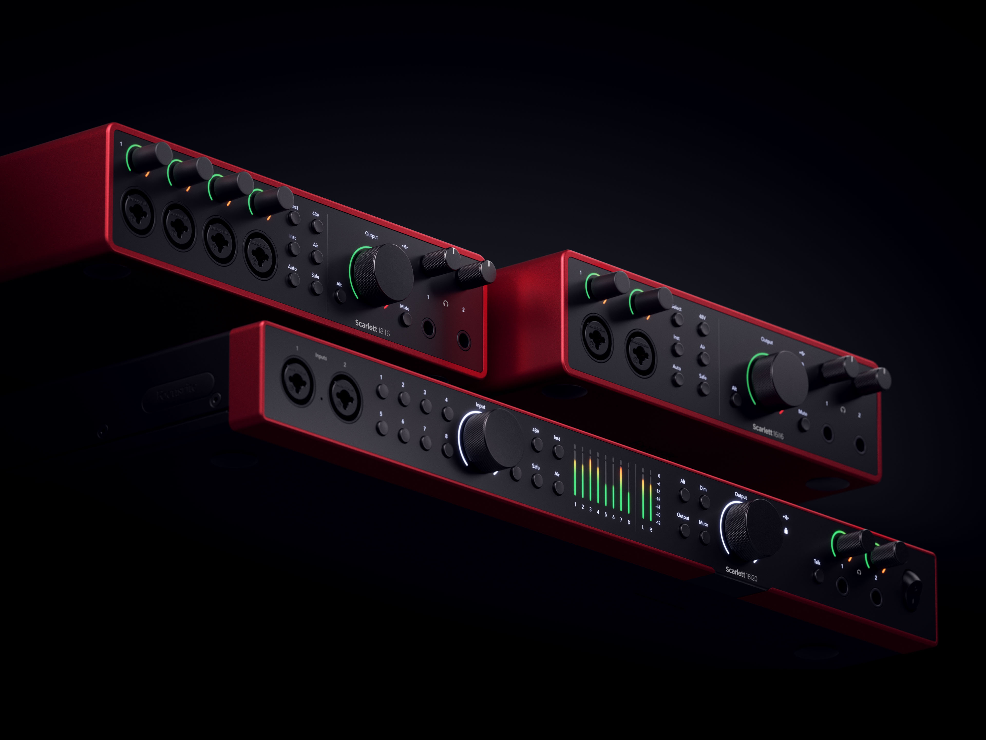 Focusrite announces three new Scarlett interfaces for project studios, completing the fourth-generation range