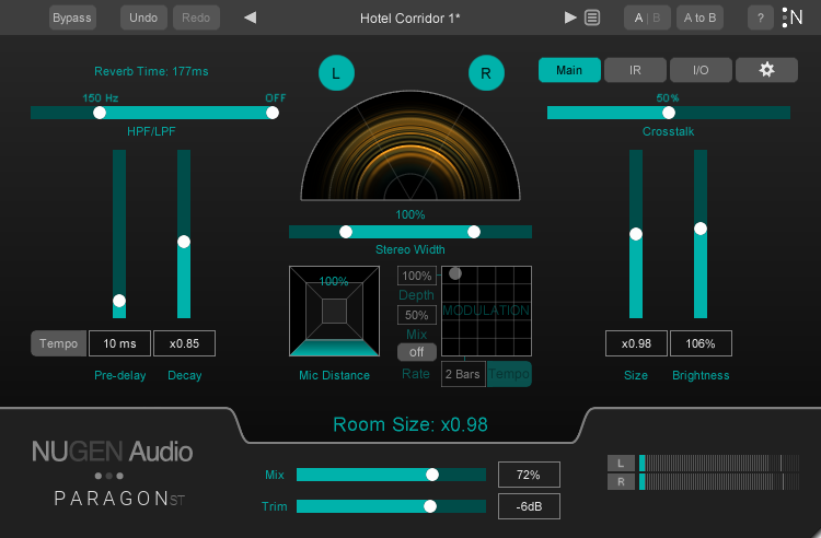 NUGEN Audio releases Paragon ST – Mono/Stereo Version of its convolution  reverb software