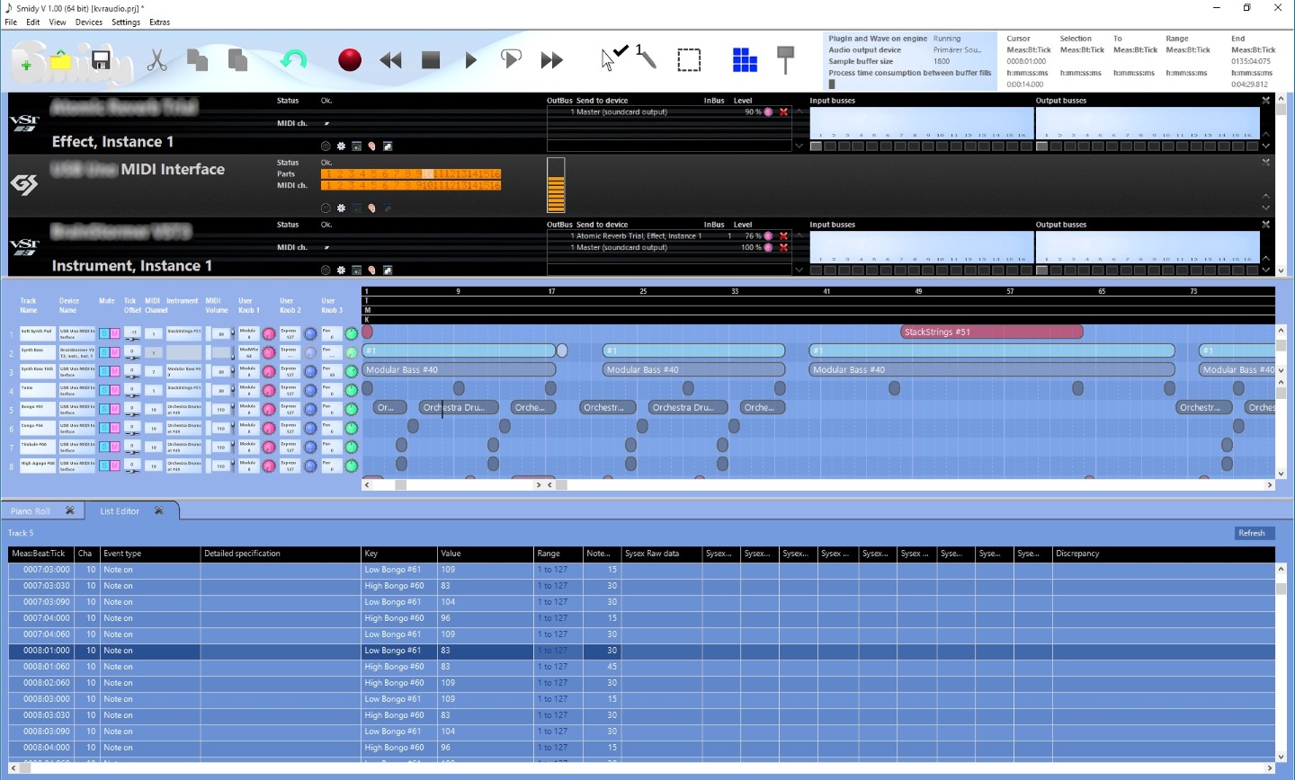 KVR: Smidy free! by Frank Rittberger - MIDI Sequencer for Windows