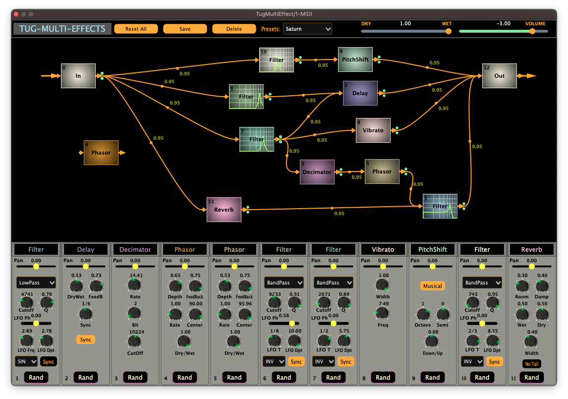 TugMultiEffect By 2Rule - Effects Collection Plugin VST3 Audio Unit