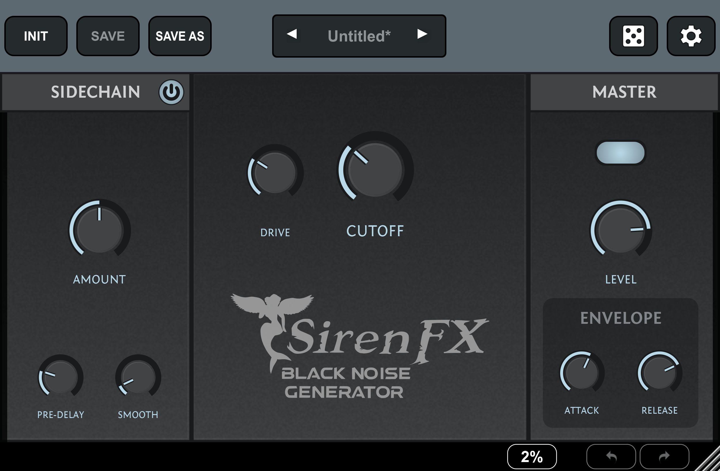 Black Noise Generator by SirenFX - LF-Generator Plugin VST3 Audio Unit