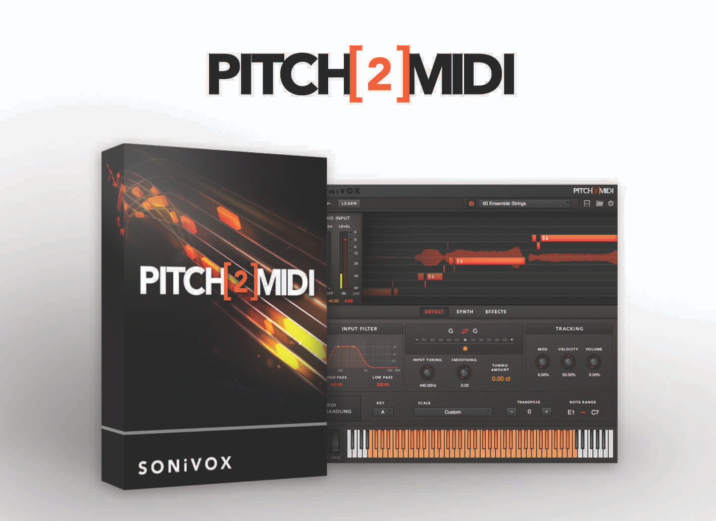 Sonivox Announces Pitch2MIDI Real time Audio To MIDI Conversion Plugin