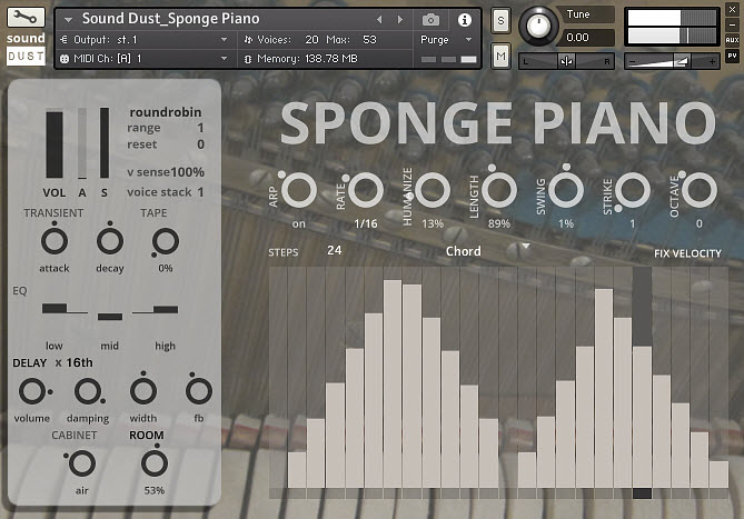 Sponge Piano by Sound Dust - Sample Library