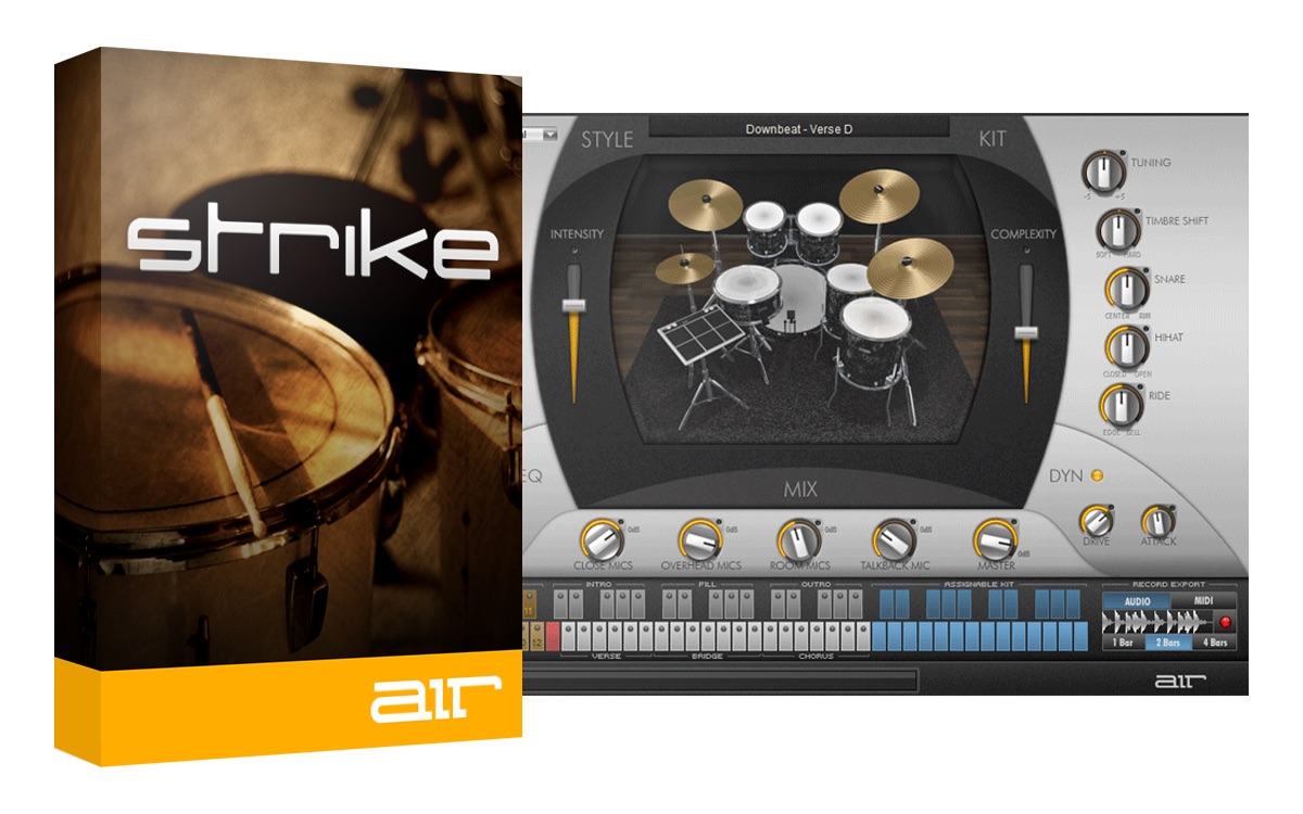 Strike By Air Music Technology Drum Machine Plugin Vst Audio Unit Aax Rtas