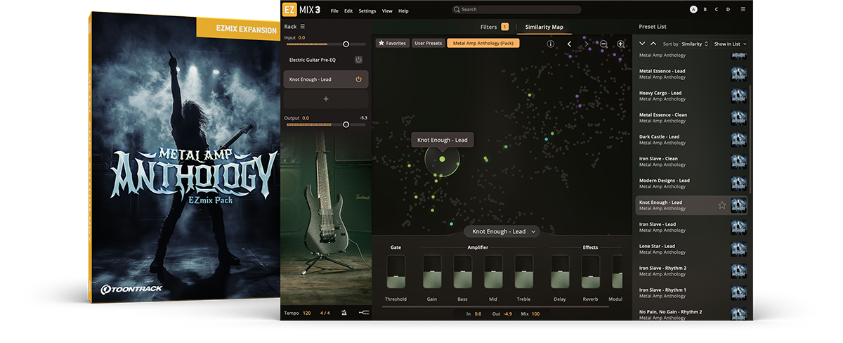 Toontrack releases metal guitar-oriented EZmix pack for EZmix 3