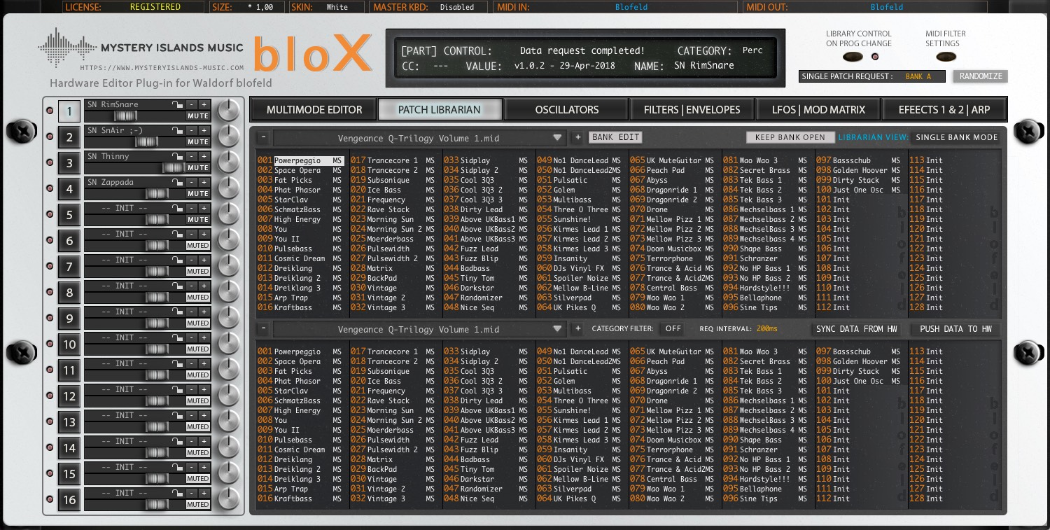 Waldorf blofeld patch manager database