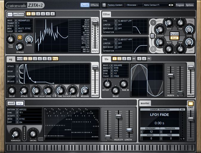 Z3TA+ by Cakewalk - Waveshaping Synth Plugin VST VST3 Audio Unit AAX