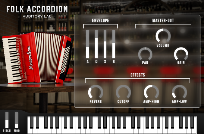 Folk Accordion - virtual instrument plugin (Pc/Mac VST, AU)