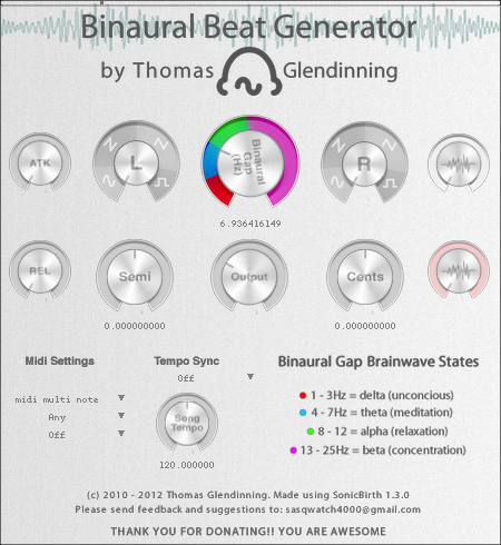 Binaural Beat Generator