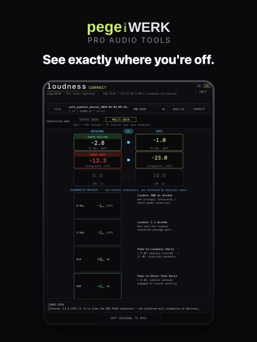 pegelWERK loudness CORRECT