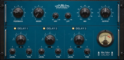 Blue Tubes Tempo Delay 3D