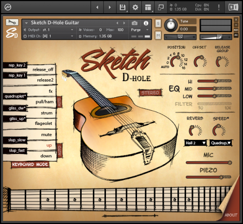 Sketch D-Hole Guitar & Midi Pack