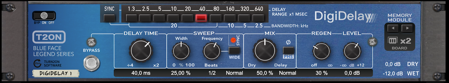 DigiDelay BlueFace Delay