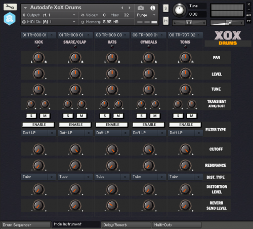 Autodafe XoX Drums for Kontakt