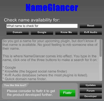 JBM NameGlancer