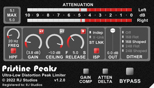 Pristine Peaks - Ultra-low Distortion Peak Limiter