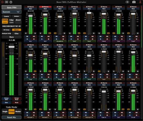 PullOver MixFader (mixer with patent-pending fader creep prevention)