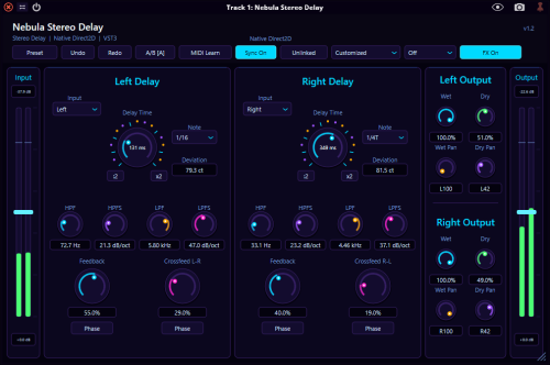 Nebula Stereo Delay