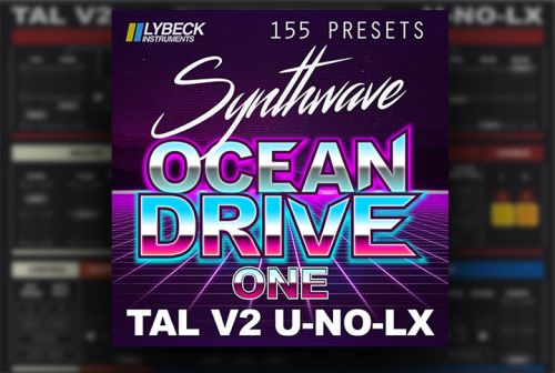 Ocean Drive - One - 155 synthwave presets for TAL V2 U-NO-LX