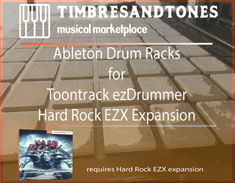 Ableton Drum Racks for ezDrummer Hard Rock EZX