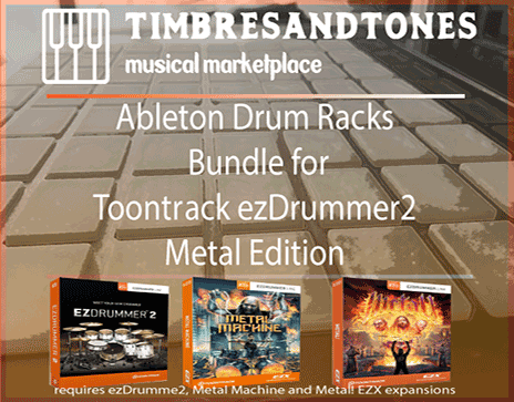 Ableton Drum Racks Bundle for ezDrummer Metal Edition