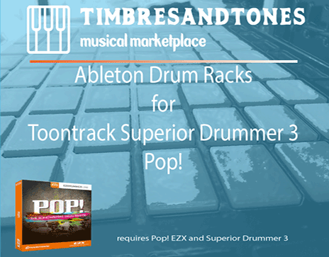 Ableton Drum Racks for Superior Drummer 3 Pop! EZX