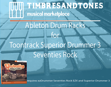 Ableton Drum Racks for Superior Drummer 3 Seventies Rock EZX
