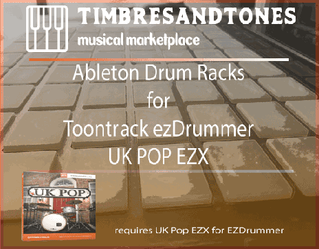 Ableton Drum Racks for ezDrummer UK Pop EZX