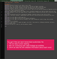 Sample output in txt with timestamps