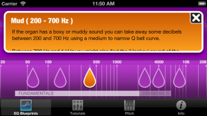 Mix Buddy - frequency of EQ Blueprint selected